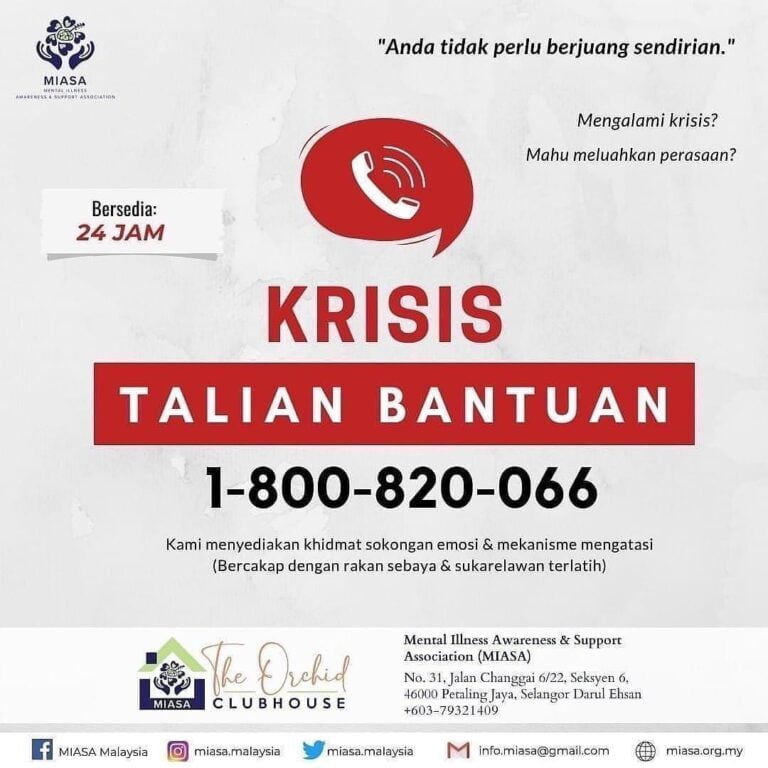 Talian Bantuan MIASA 24 jam.